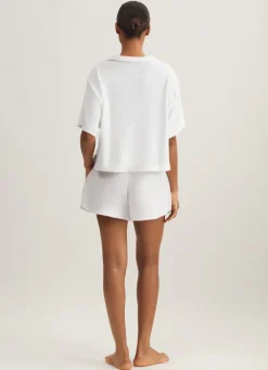 Collar Shirt And Short Set